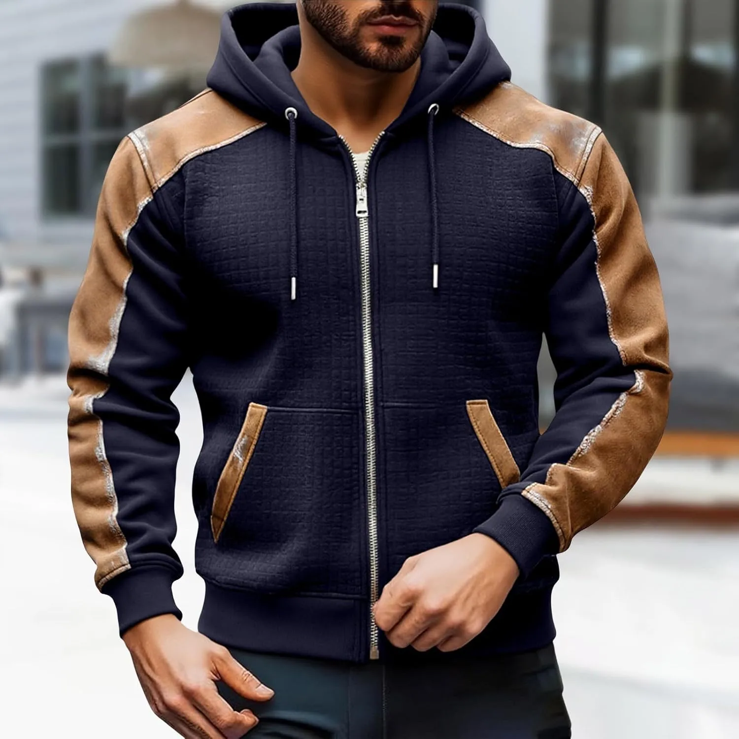Толстовка с капюшоном Full Zip для мужчин Casual Slim fit — фото 2