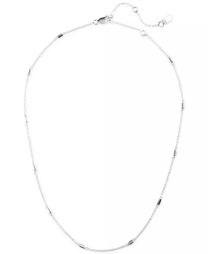 

Ожерелье-воротник из стерлингового серебра, 15 дюймов + удлинитель 3 дюйма Ralph Lauren, серебряный