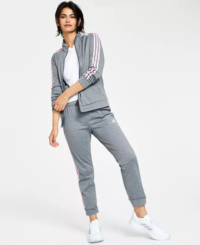 

Женская трикотажная куртка и спортивные брюки с тремя полосками adidas, синий