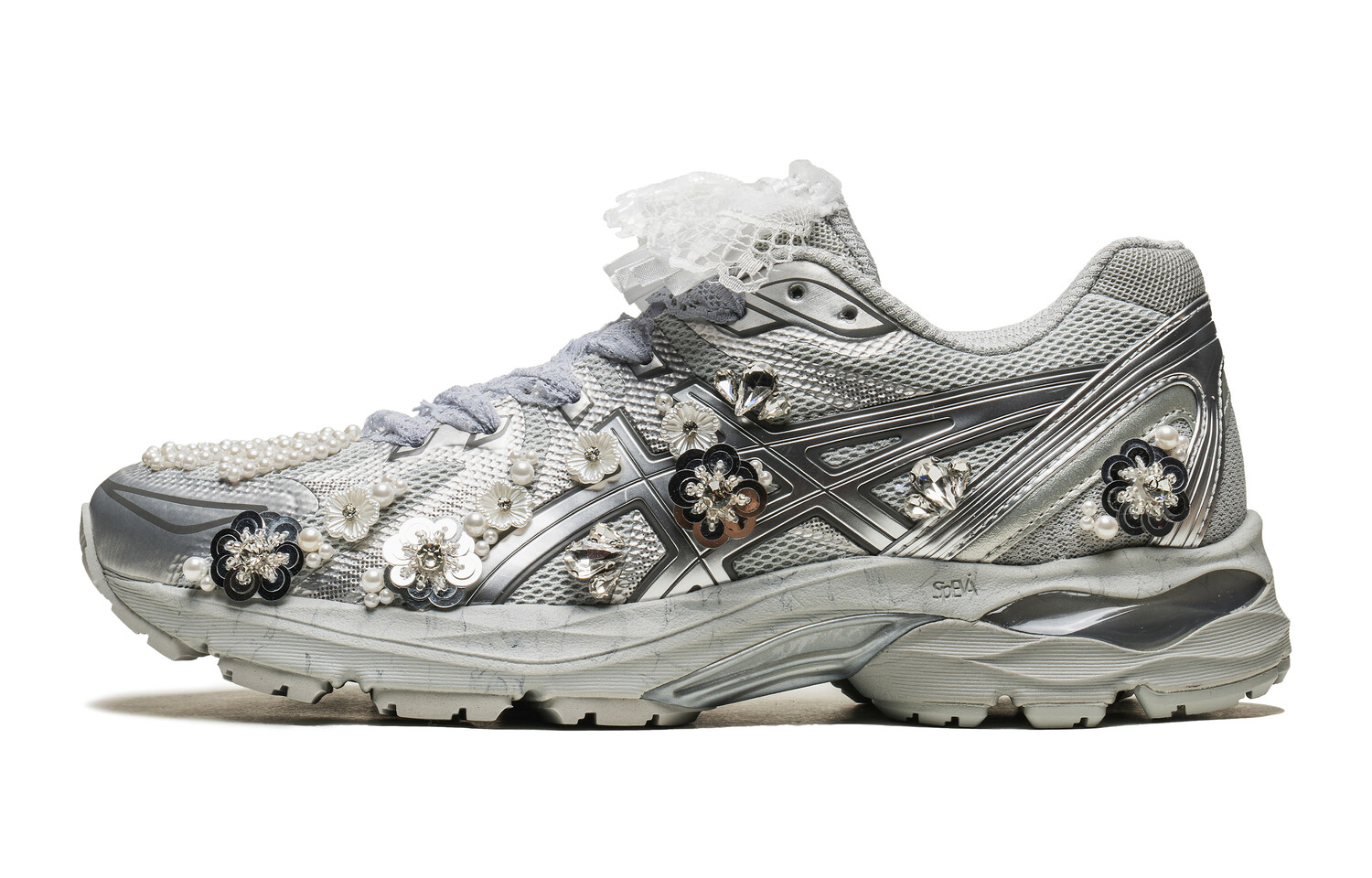 

Кроссовки Gel-Flux 4 женские с низким верхом, серебристые Asics