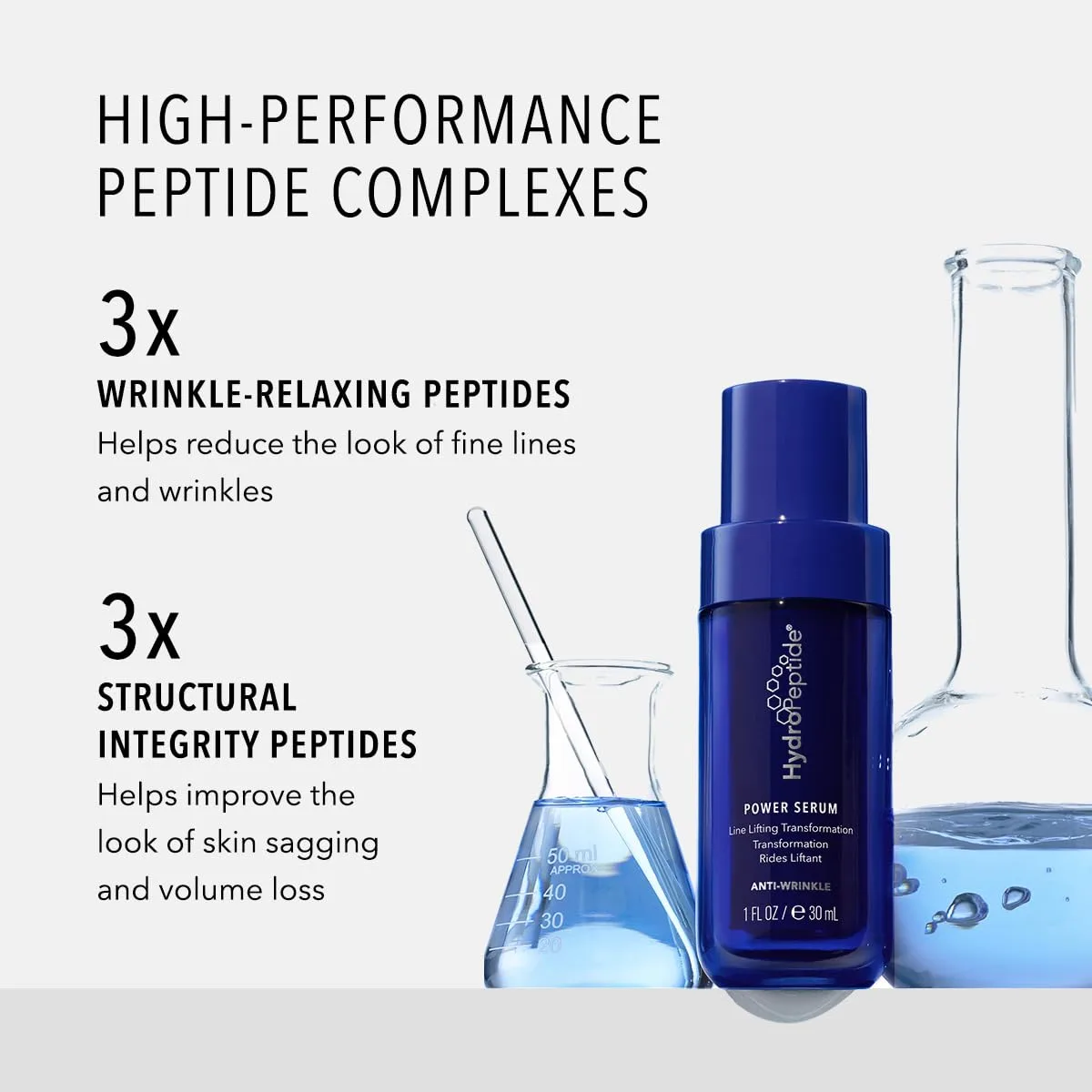 Сыворотка HydroPeptide Power Serum, антивозрастное, лифтинговое средство от морщин, повышает увлажнение кожи, 28 г. — фото 4