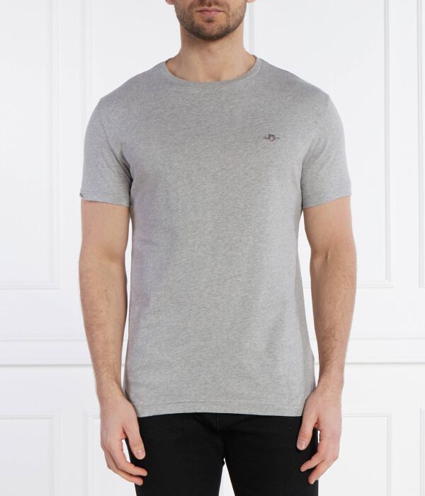 

Футболка щит Slim fit Gant, серый