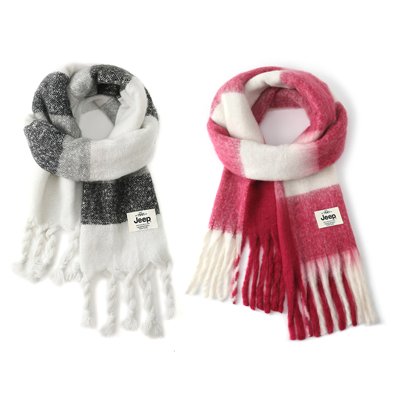 

Jeep Утепленный воротник для осени и зимы унисекс, 2 Pack (White Gray Gradient+Rose Purple White)