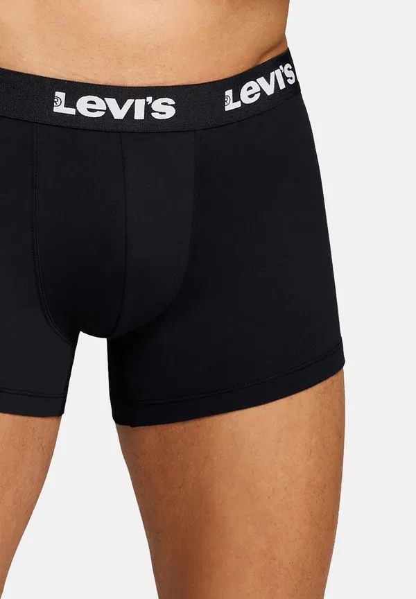 Трусы мужские Levis herren boxershorts repeat logo boxer unterwäsche pants 4 er pack trunks Levi'S, черный — фото 3