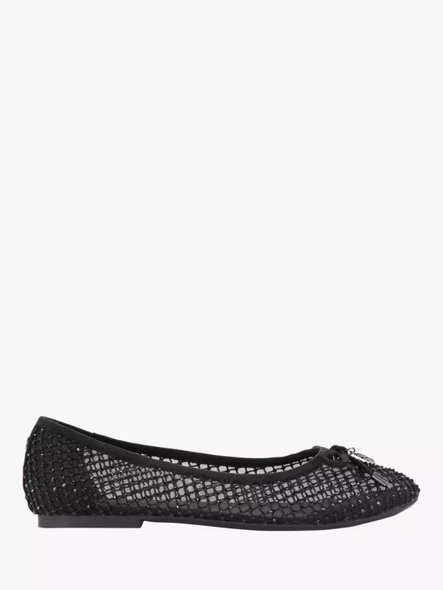 

Балетки KG Kurt Geiger Mindy Suede Gem Embellished Mesh, черный
