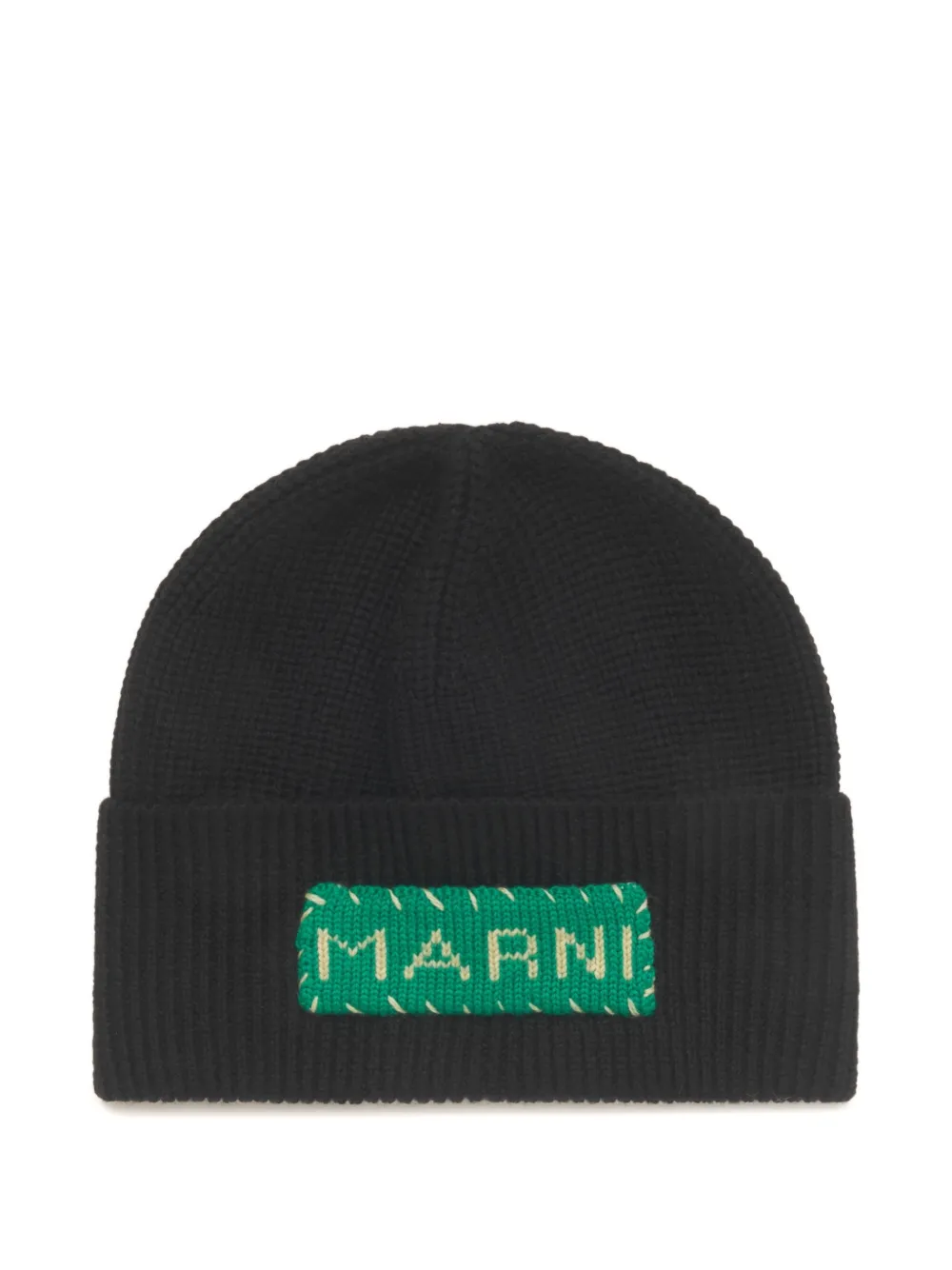 

Шапка бини с нашивкой Marni, черный