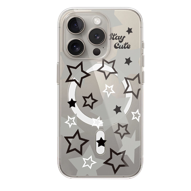 

Чехол для телефона Victory Charge, Transparent magnetic case-transparent 0-gray and white stars