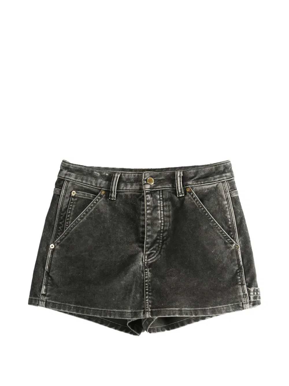 Мини-юбка с нашивкой-логотипом Alexander Wang, серый