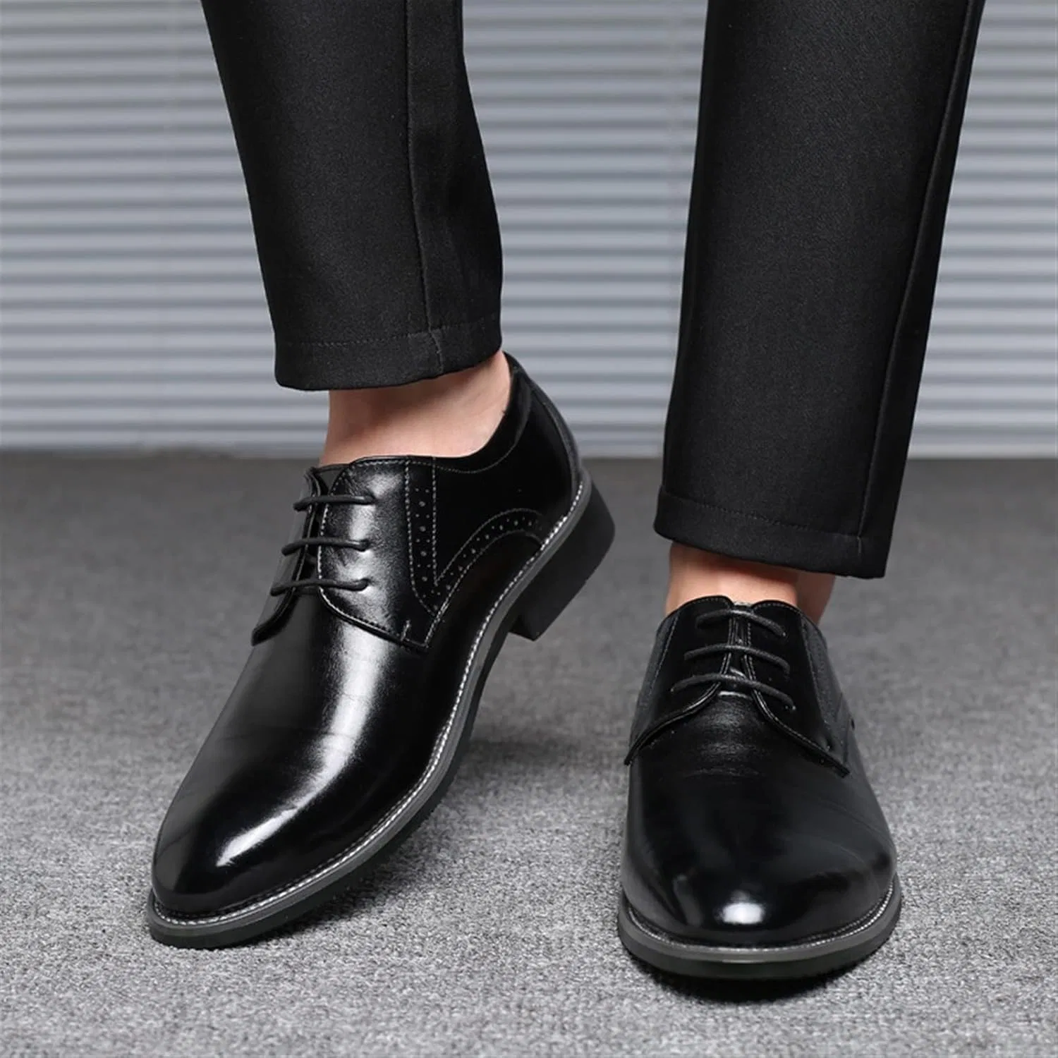 Туфли Men's Shoes, Men's Leather Shoes, Casual Shoes, Men's Shoes Generic, Black — фото 2