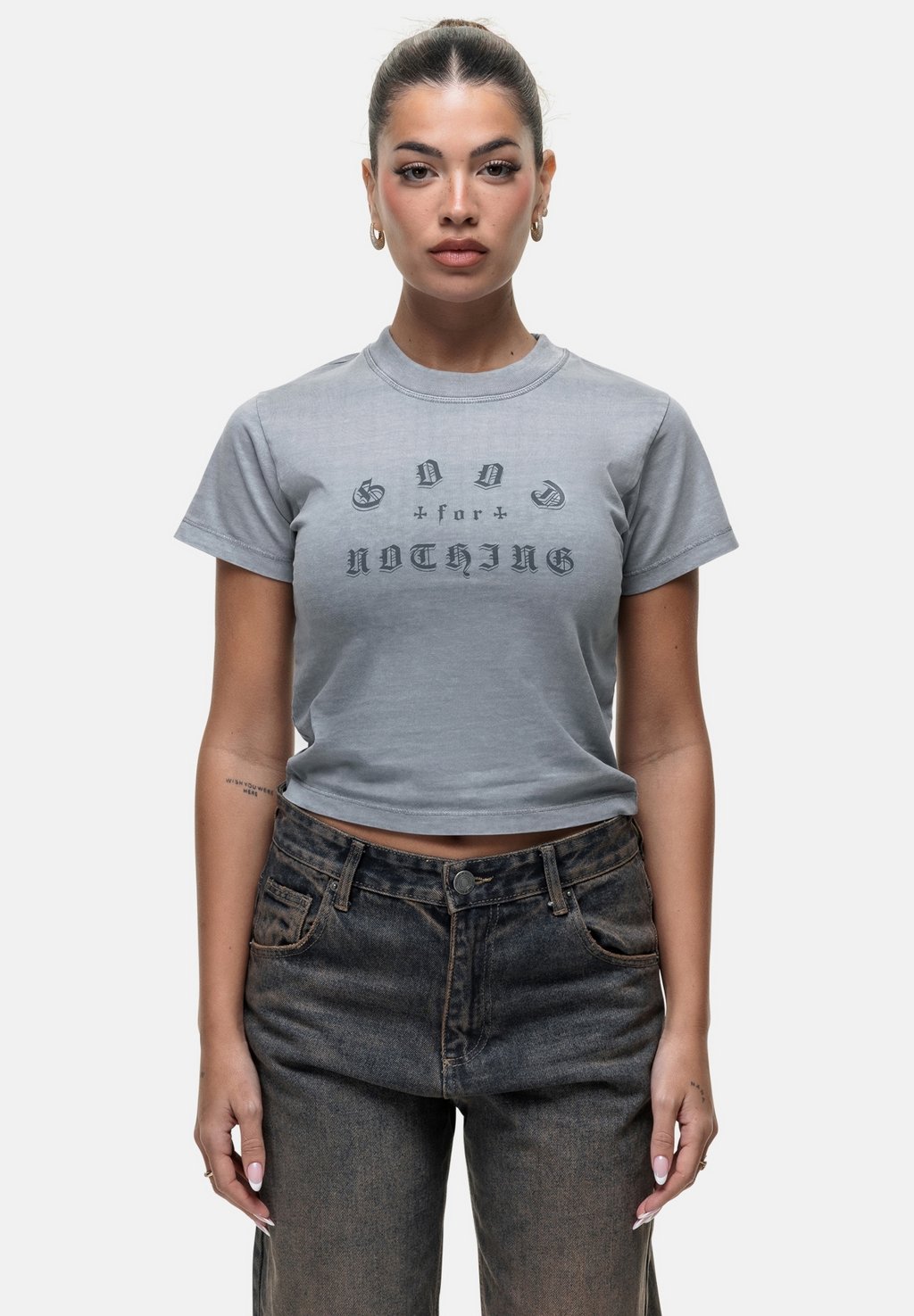 

Футболка с принтом FADED CALI TEE Good For Nothing, серый