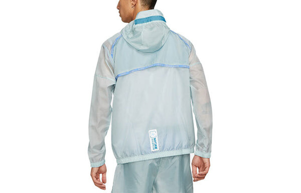 Куртка Nike Repel Wild Run Windrunner Casual Printing Running Sports Woven Jacket Blue, синий — фото 2