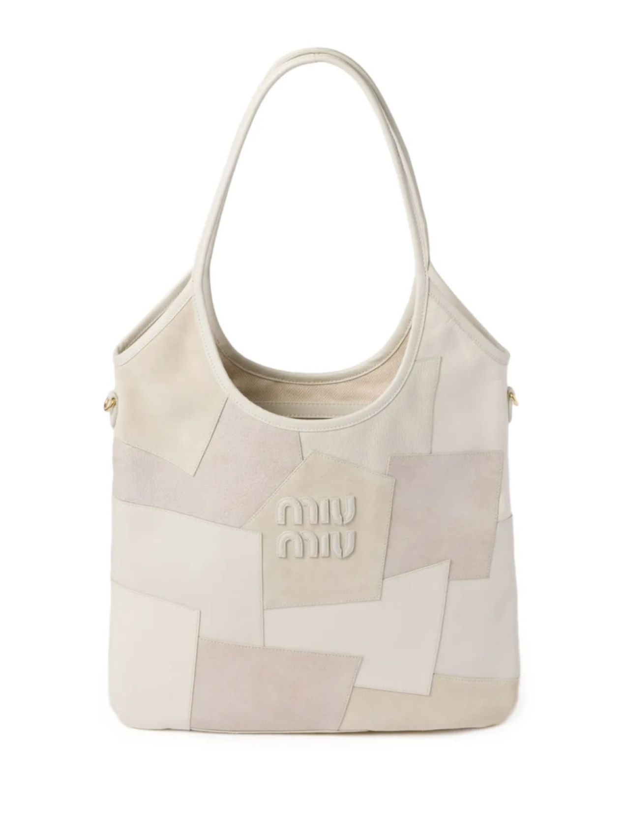 

Сумка Ivy в технике пэчворк Miu Miu, белый