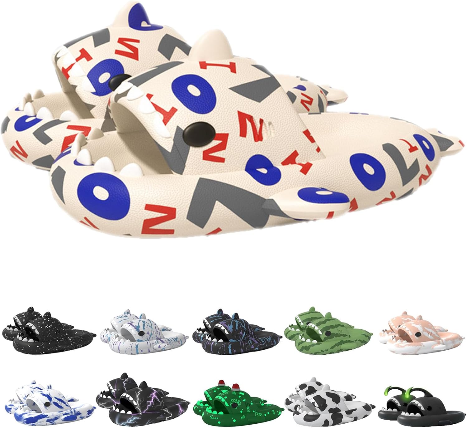 

Оригинальные шлепанцы Sharklas Polares, оригинальные Sharklas, шлепанцы Sharky, шлепанцы с изображением акулы, сандалии Shark Slides для женщин и мужчин Jfxgjuv, бежевый