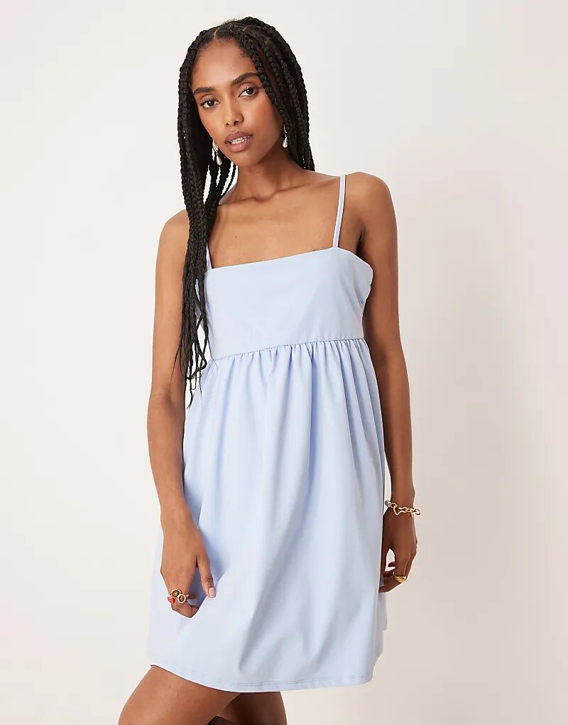 

Мини-платье ASOS DESIGN с лифом «бэби-долл» синего цвета