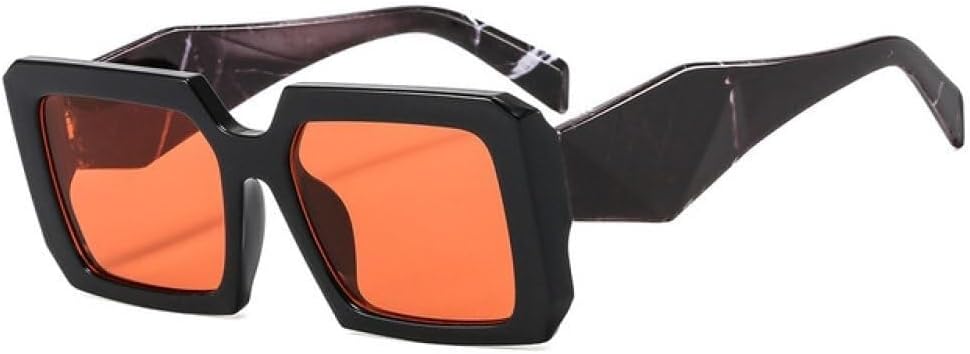 

Модные квадратные солнцезащитные очки для женщин и мужчин в стиле ретро, ​​крупная оправа, роскошные солнцезащитные очки, трендовые оттенки, защита от УФ-излучения UV400 для женщин LXLHWN, Black Red