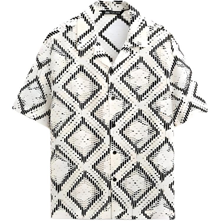 

ZARA Рубашка мужская телесные/черные