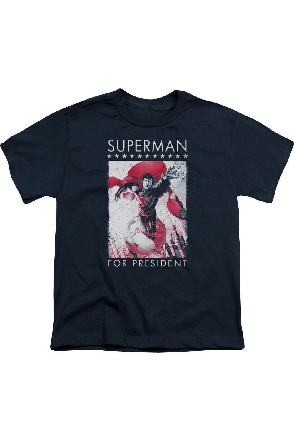 

Футболка с коротким рукавом для детей "Superman For President" Gildan, темно-синий