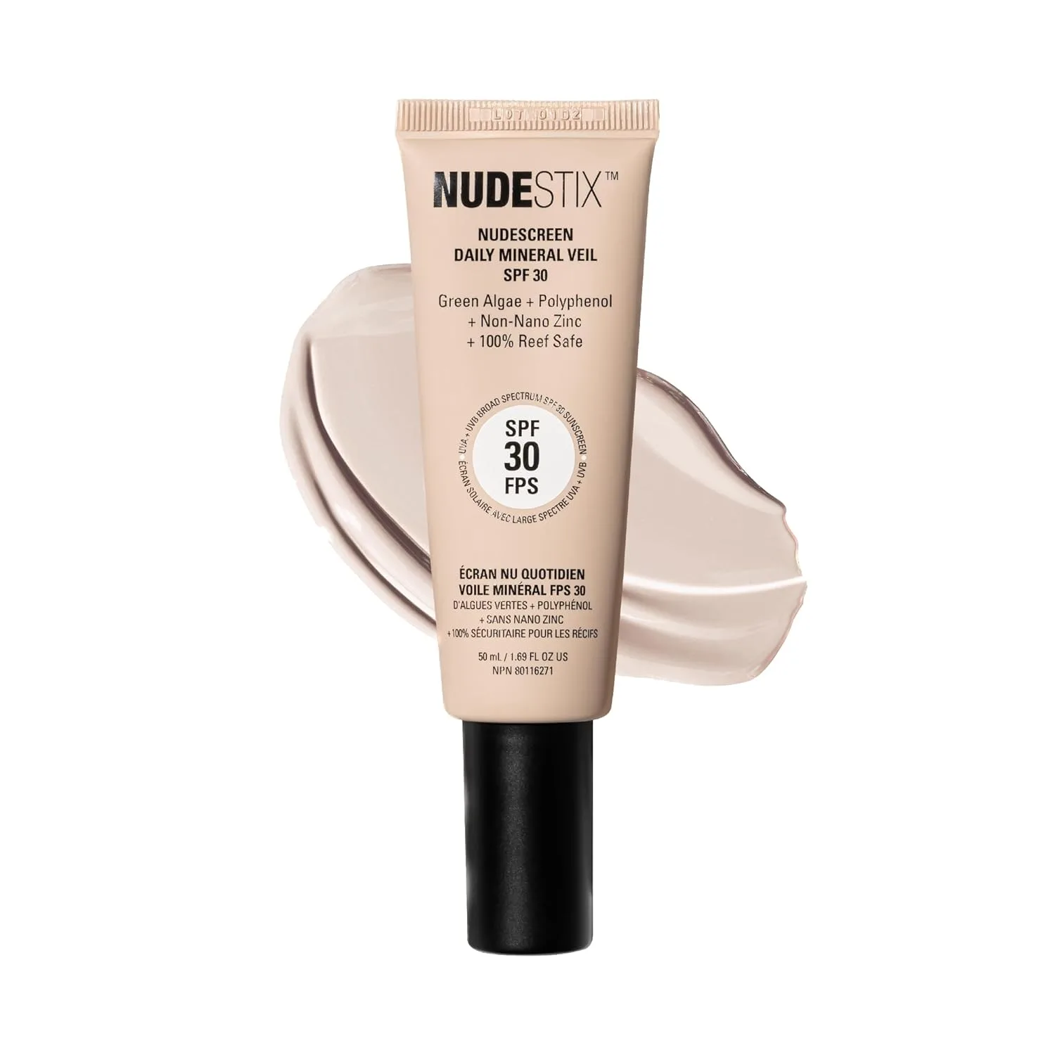 Nudestix Nudescreen Daily Mineral Veil SPF 30 - легкий тонирующий минеральный солнцезащитный крем с оксидом цинка для защиты от UVA/UVB-лучей и синего света., Cool