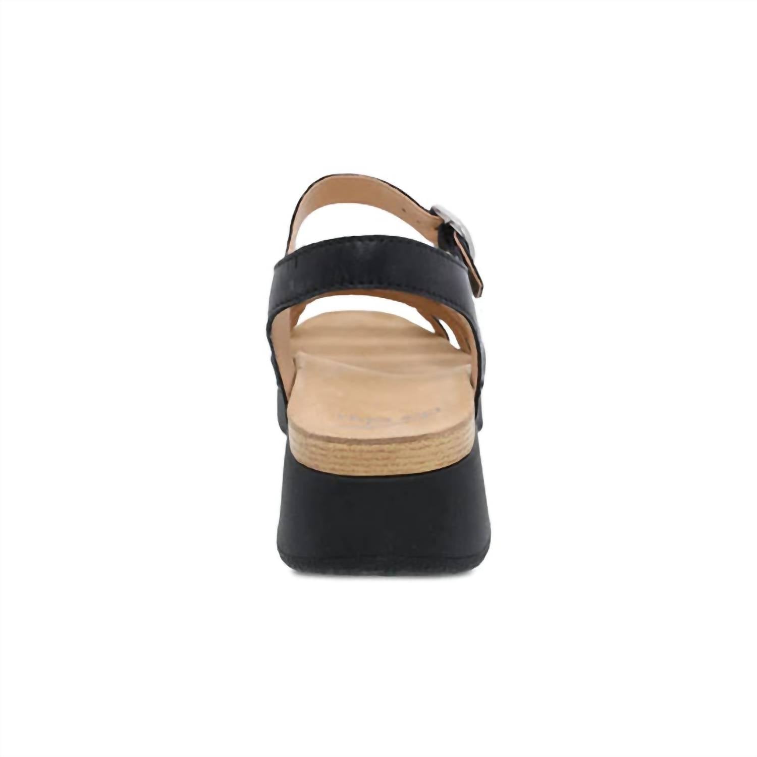 Женские сандалии Roxie Strappy Bright черного цвета dansko — фото 4