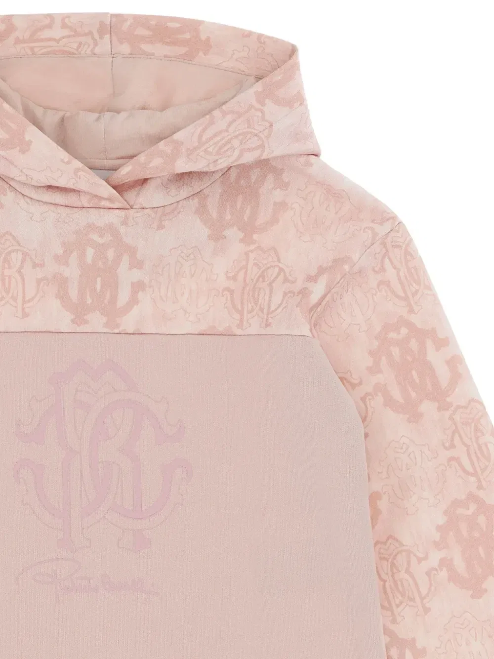 Платье с капюшоном и логотипом Roberto Cavalli Junior, розовый — фото 3