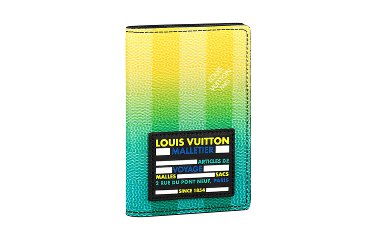 

LOUIS VUITTON Карманный органайзер Дамие полоски градиент зеленый