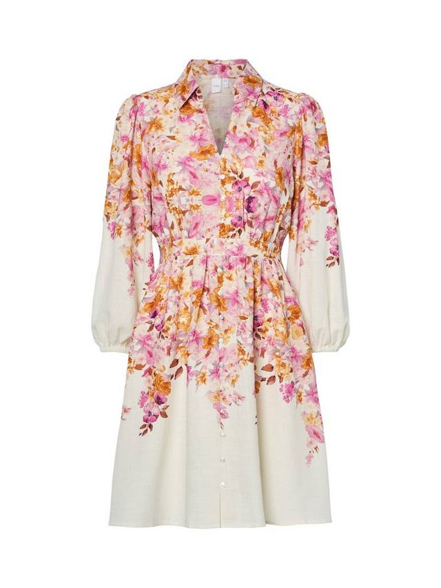 

Платье миди Cleo Fit And Flare с цветочным принтом и V-образным вырезом YAS