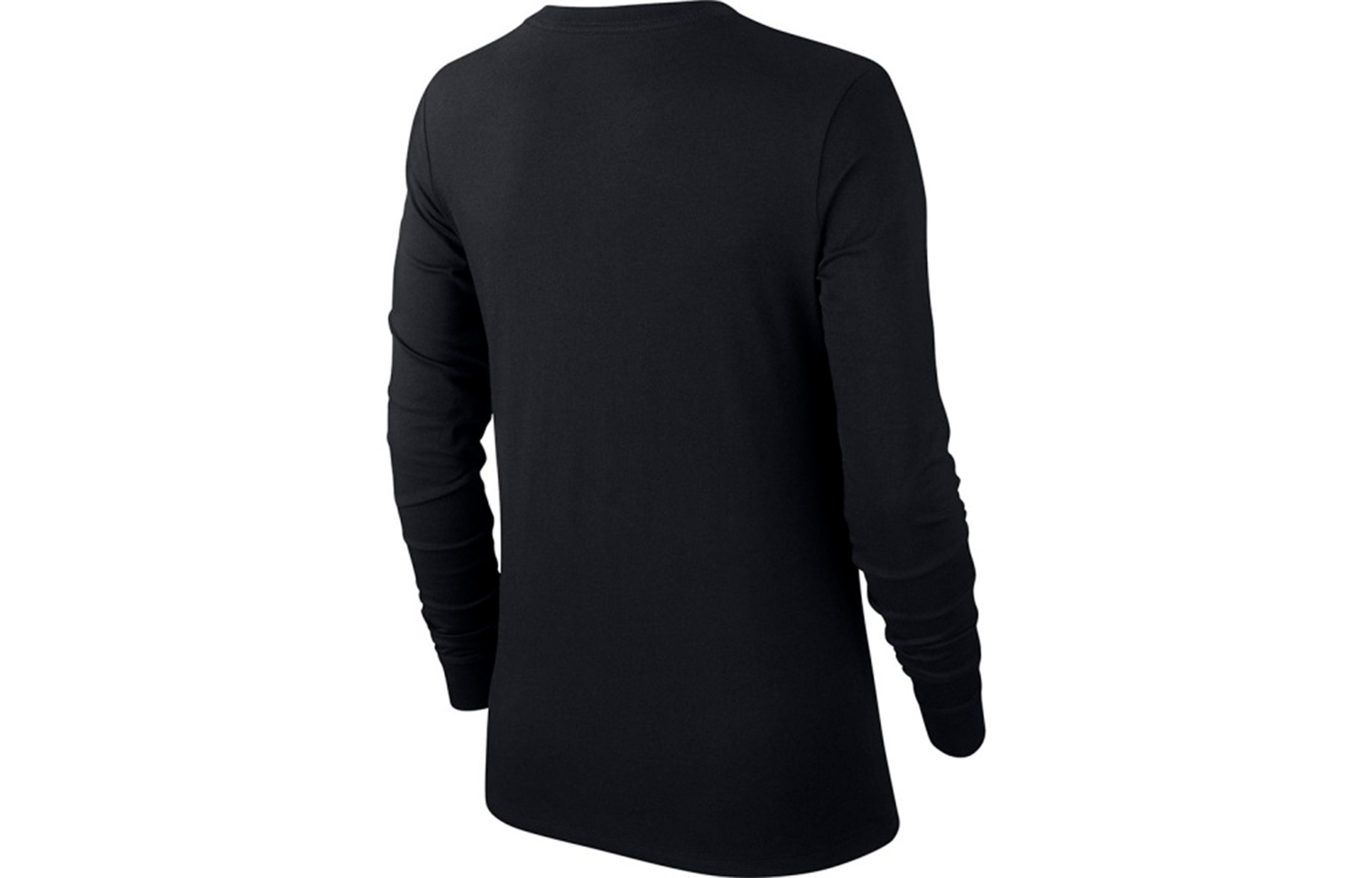 Футболка (WMNS) Nike Sportswear Classic Logo Printing Round Neck Long Sleeves Black T-Shirt BV6172-010 — фото 2
