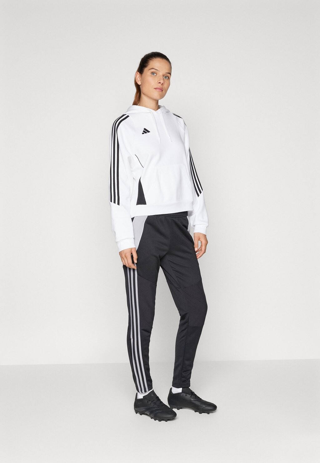 Толстовка TIRO HOODIE adidas Performance, цвет white/black — фото 2