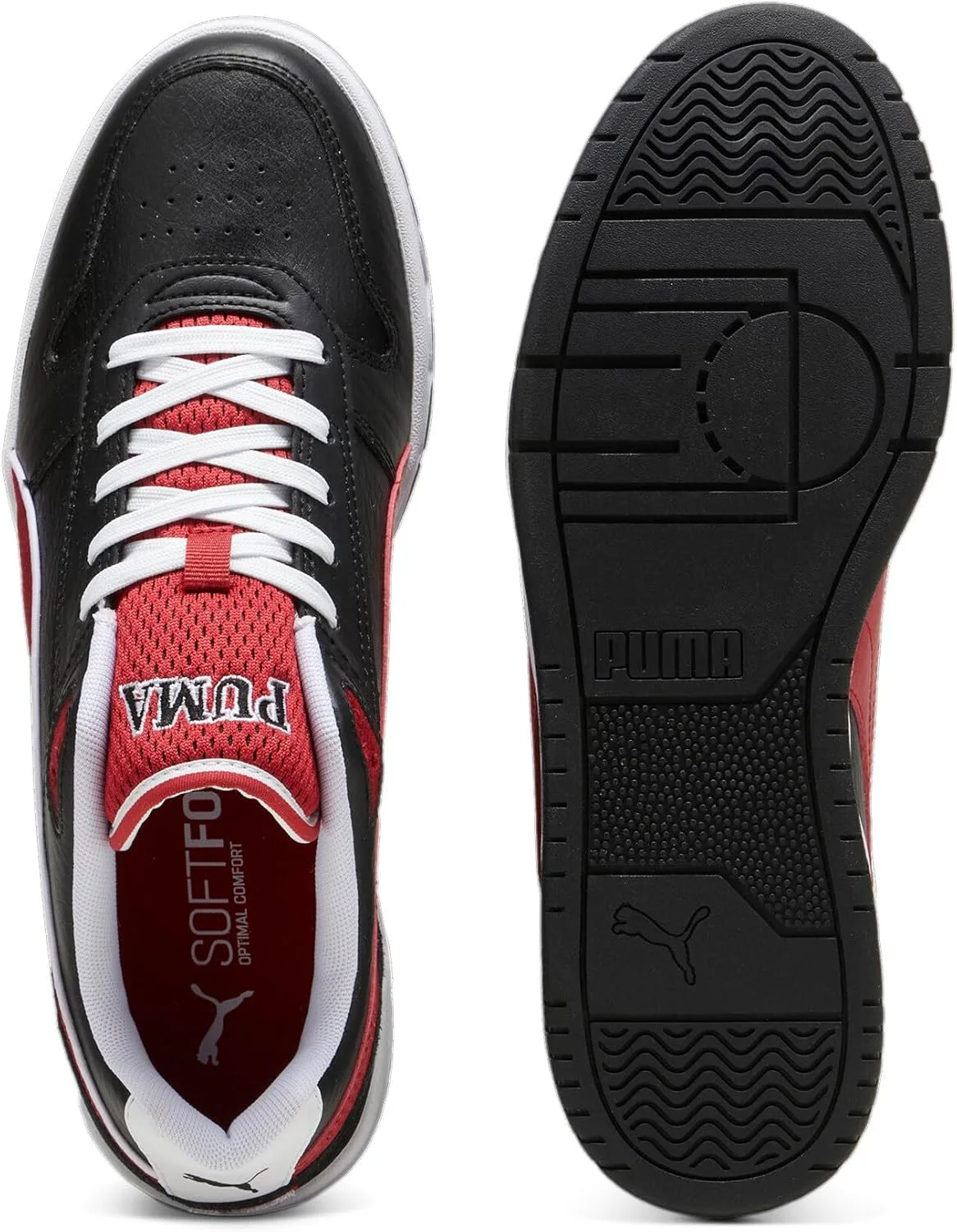 Кроссовки RBD Game Low Track Shoe Puma, белый/черный/красный — фото 4