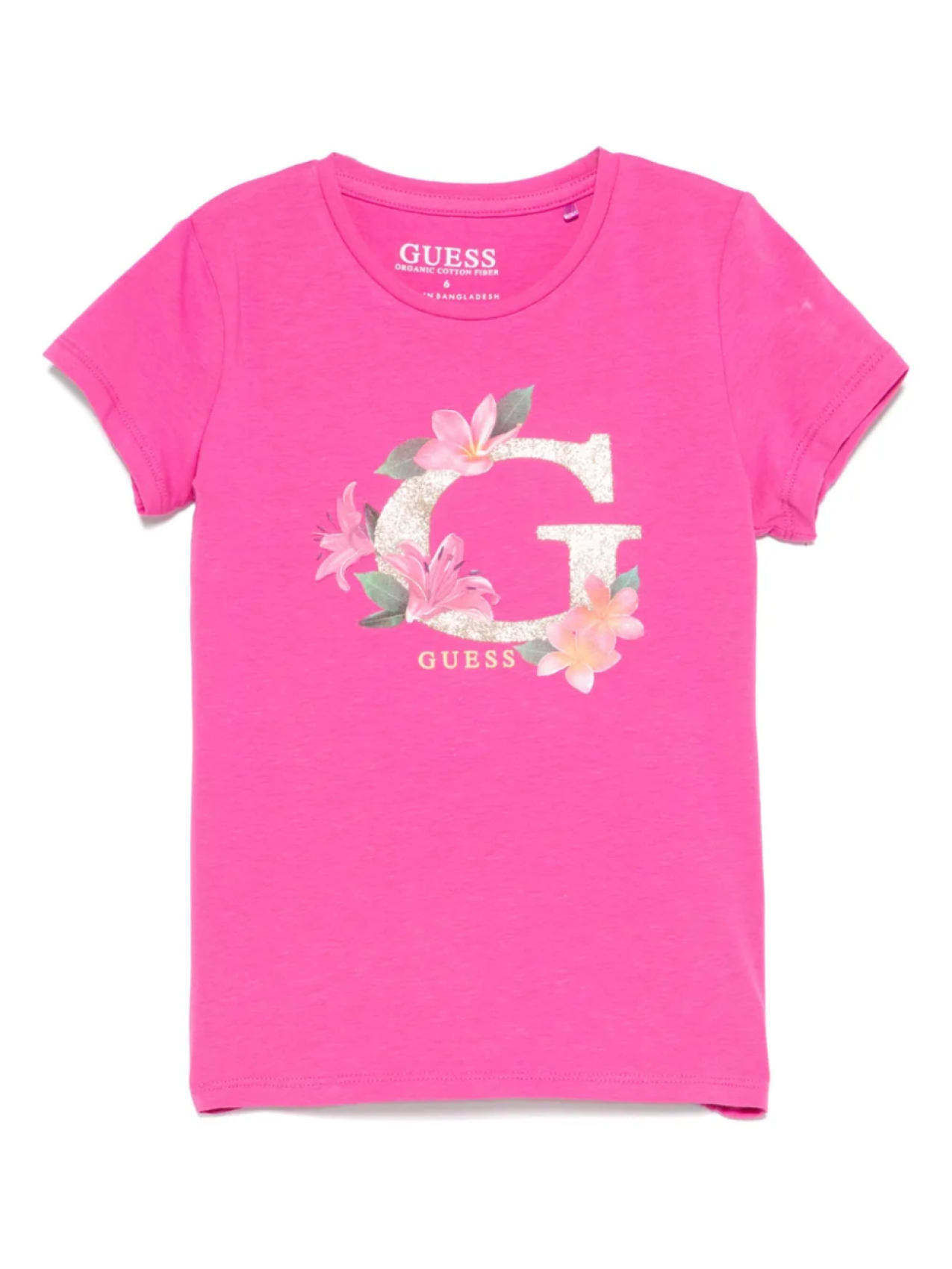 

Футболка с логотипом guess kids, розовый