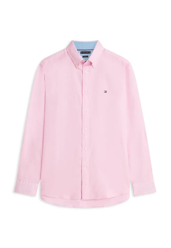 Рубашка-Рубашка прямого кроя из смесовой льняной ткани. Tommy Hilfiger, Classic Pink — фото 4