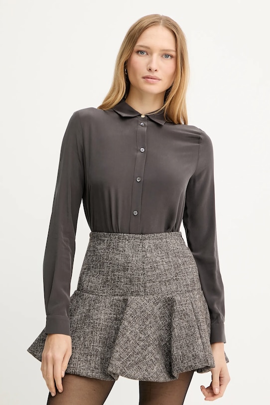 

Шелковая рубашка Pinko, коричневый