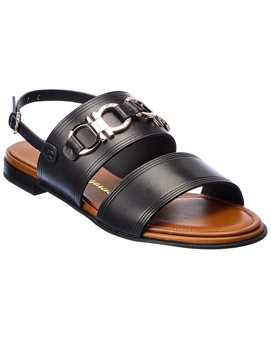 Кожаные сандалии Salvatore Ferragamo Chaim 10, черный