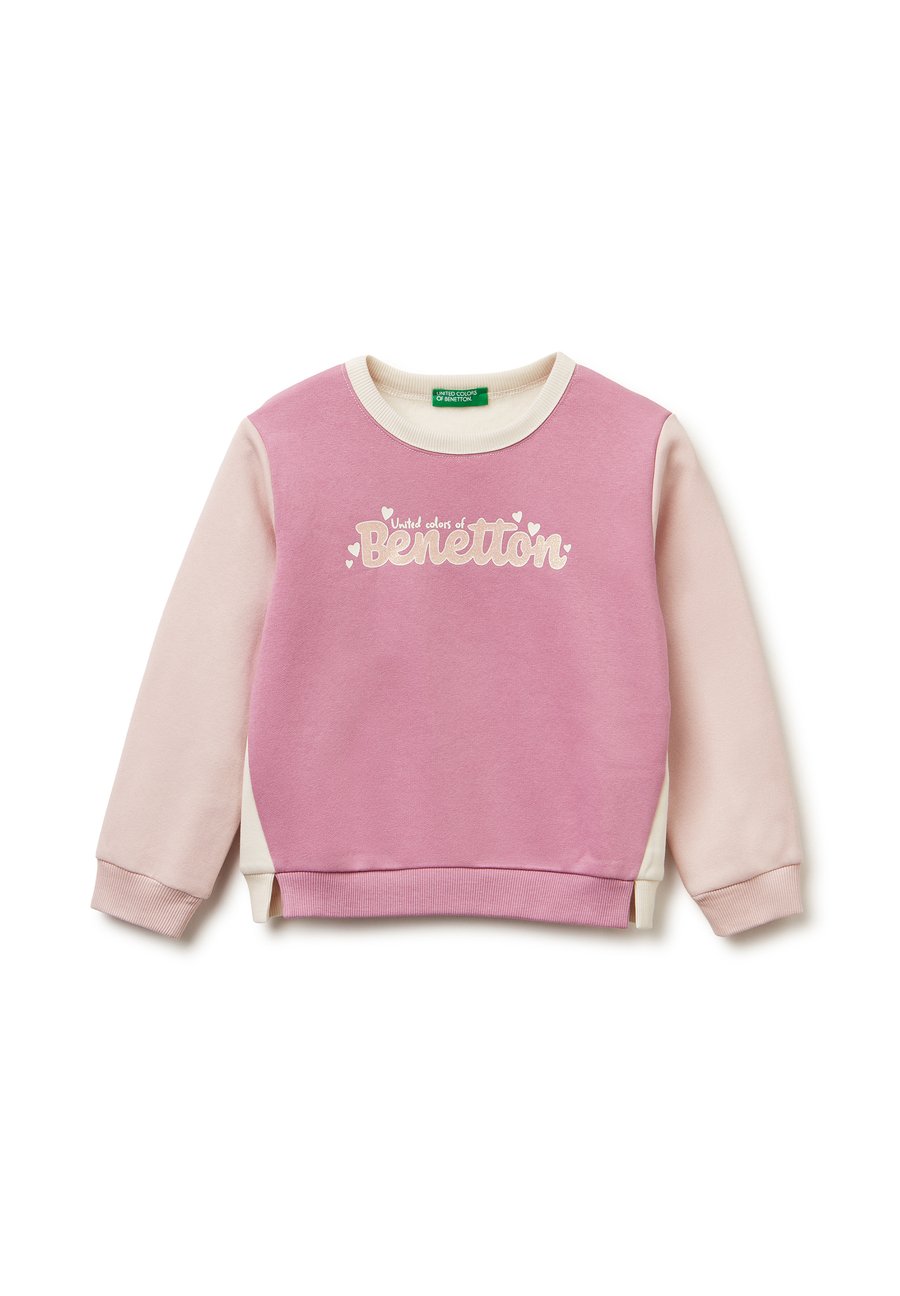 

Толстовка United Colors of Benetton WITH GLITTERY PRINT, Pink`/Pink