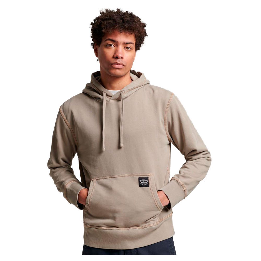 

Толстовка Superdry Contrast Stitch Relaxed Full Zip, бежевый