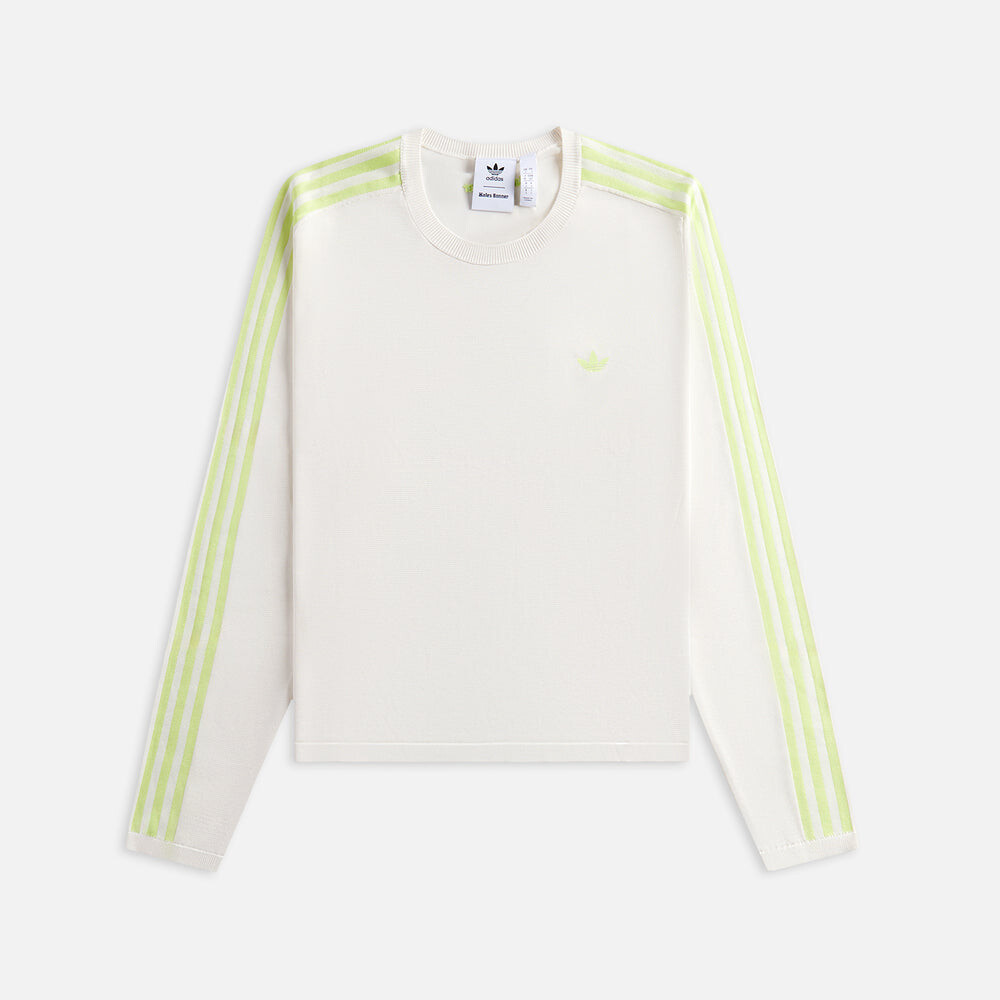 

Футболка adidas Originals by Wales Bonner Long Sleeve Knit Tee, цвет Ivory/Lime