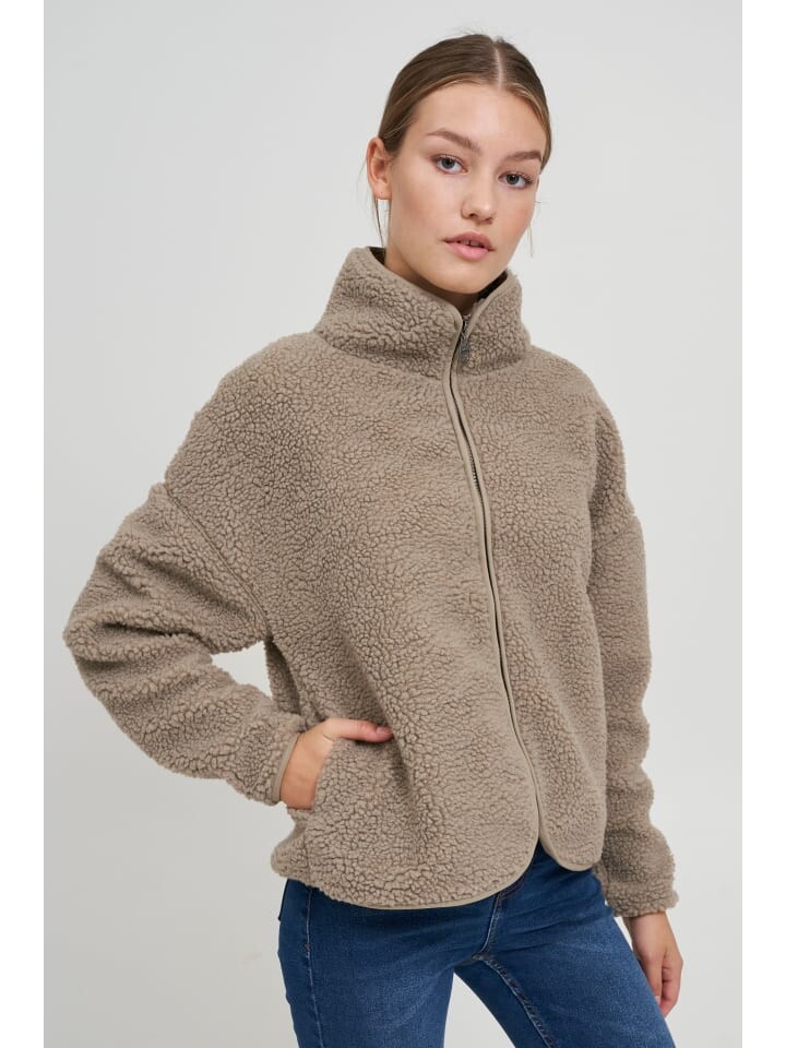 

Куртка Oxmo Plüschjacke OXTonje 21800041-ME Teddyjacke mit Stehkragen, натуральный