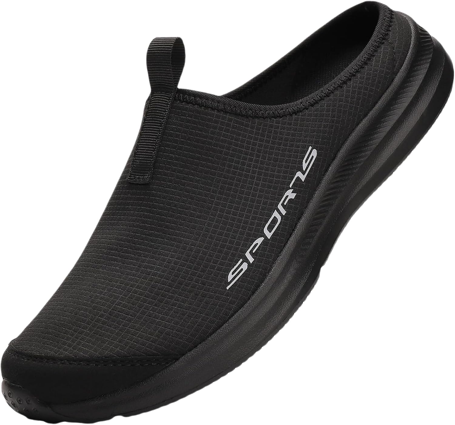 

Мужские удобные тапочки с противоскользящей подошвой, дышащие и быстро сохнущие пляжные водные туфли для активного отдыха на природе Hhhchpm, черный