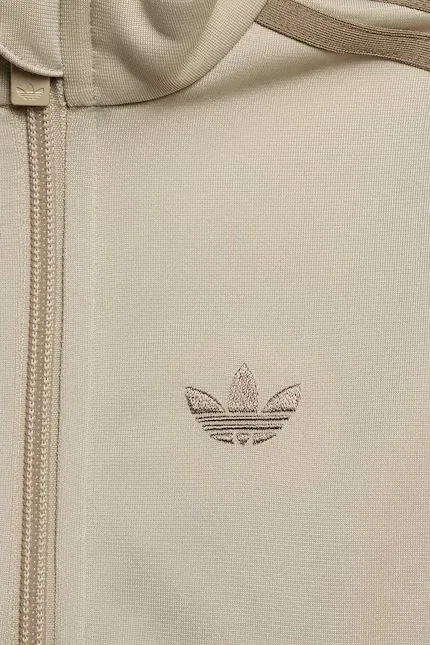Спортивный костюм с воротником-стойкой Adidas Originals, бежевый — фото 4