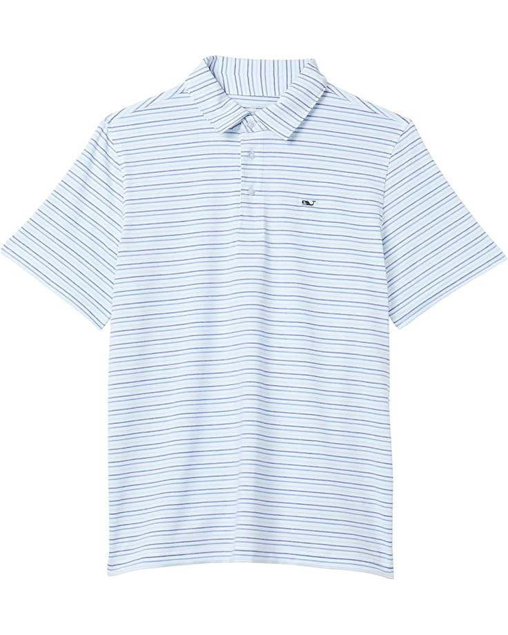

Поло Vineyard Vines Kids Multi Stripe Sankaty Polo, цвет Ocean Breeze/Sea Splash/Tide Blue