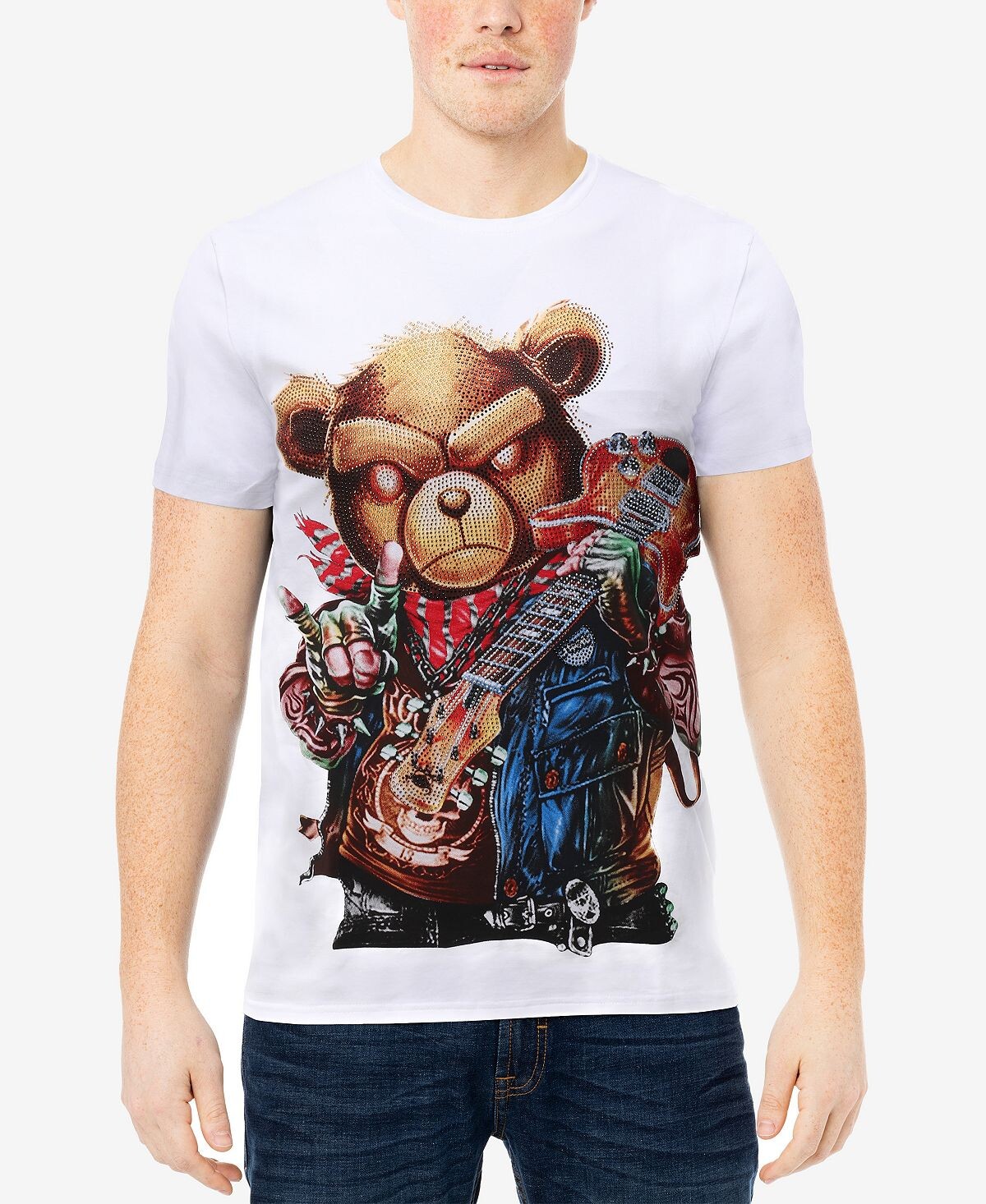 

Мужская футболка со стразами и изображением животных X-Ray