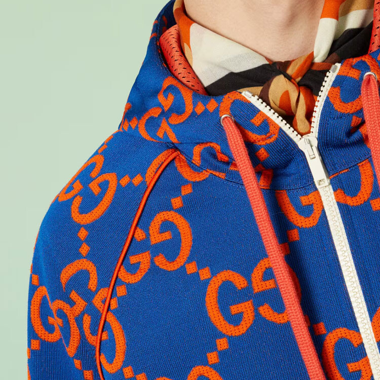 Куртка мужская Gucci, двухсторонняя, синий/оранжевый — фото 3