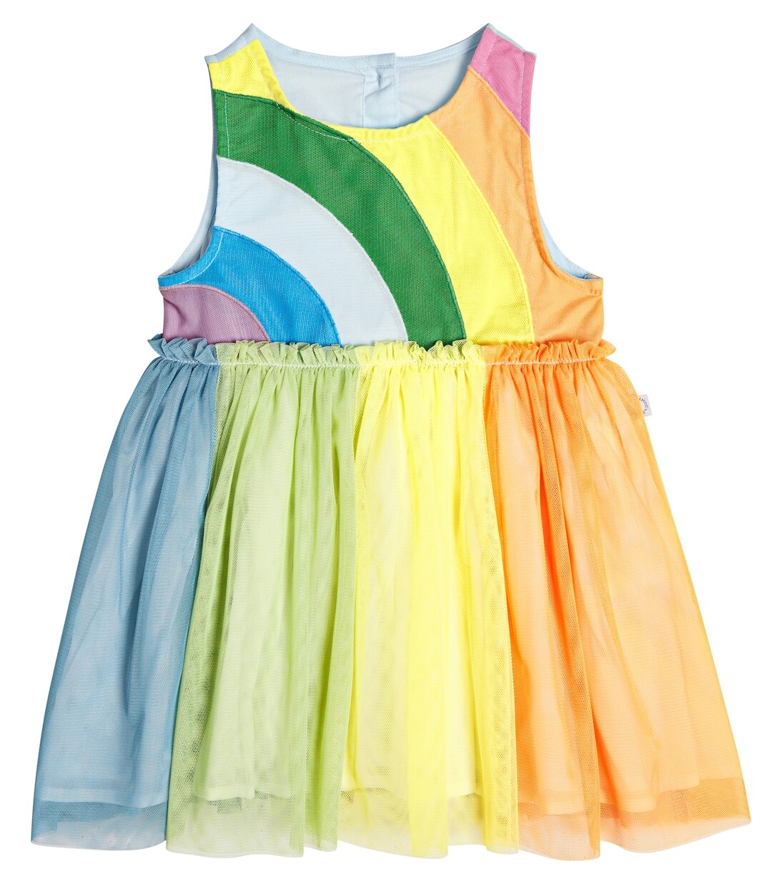 

Детское платье из тюля с радужным узором Stella Mccartney Kids, мультиколор