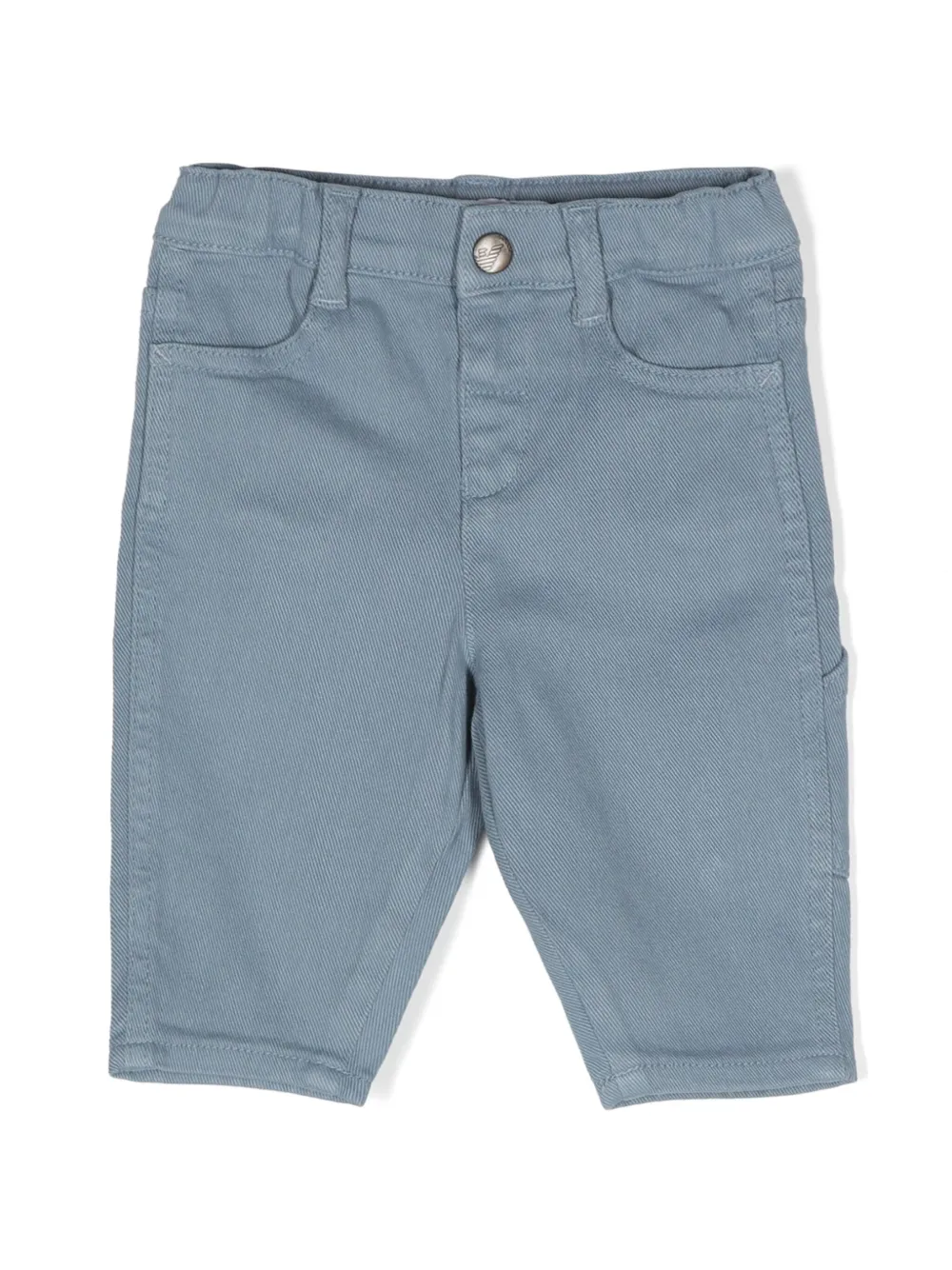 

Твиловые брюки прямого кроя Emporio Armani Kids, синий