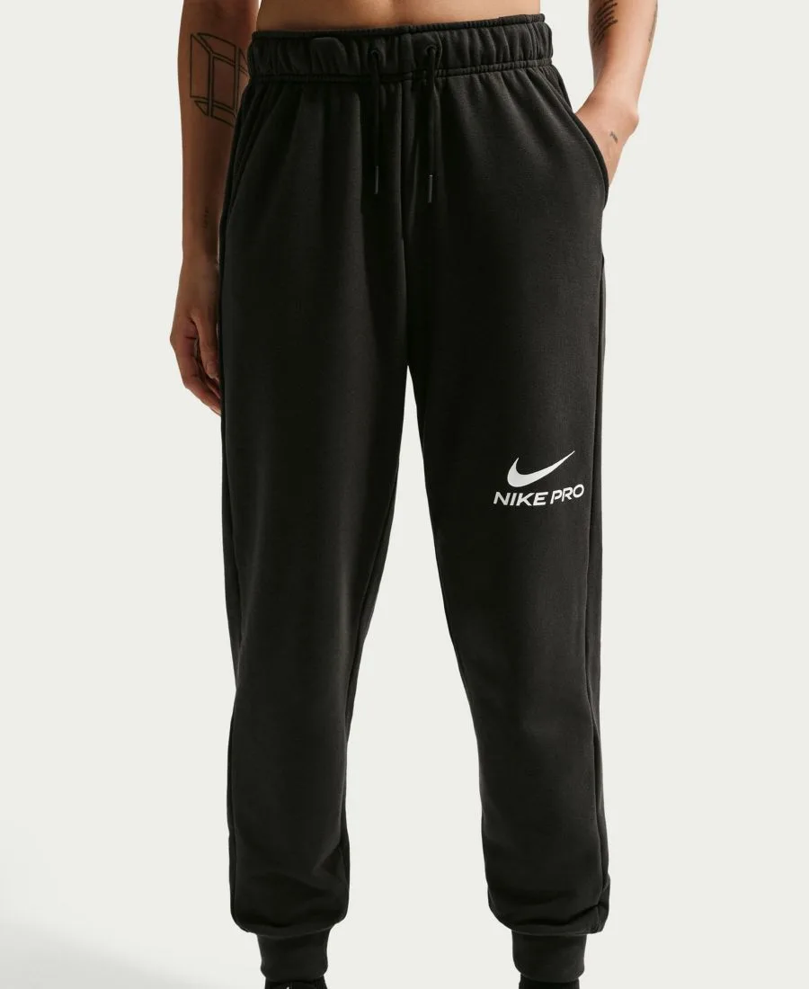 Женские брюки Pro Dri-FIT из французской махровой ткани Nike, черный — фото 2