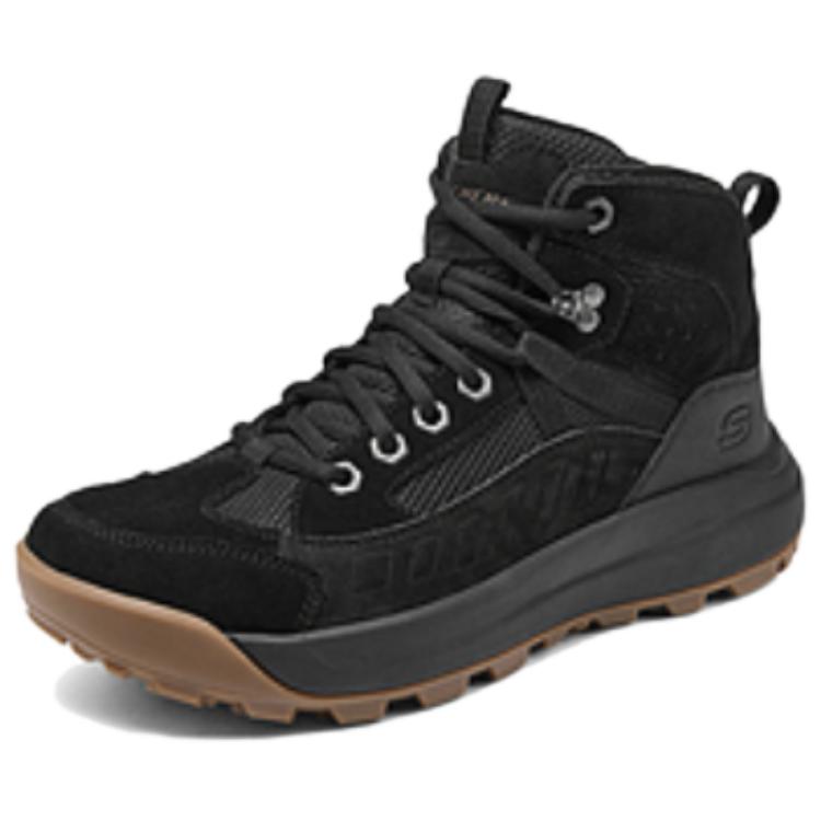 Высокие кэжуал туфли мужские черные Skechers, черный+Giveaway (Panda Charm) — фото 4