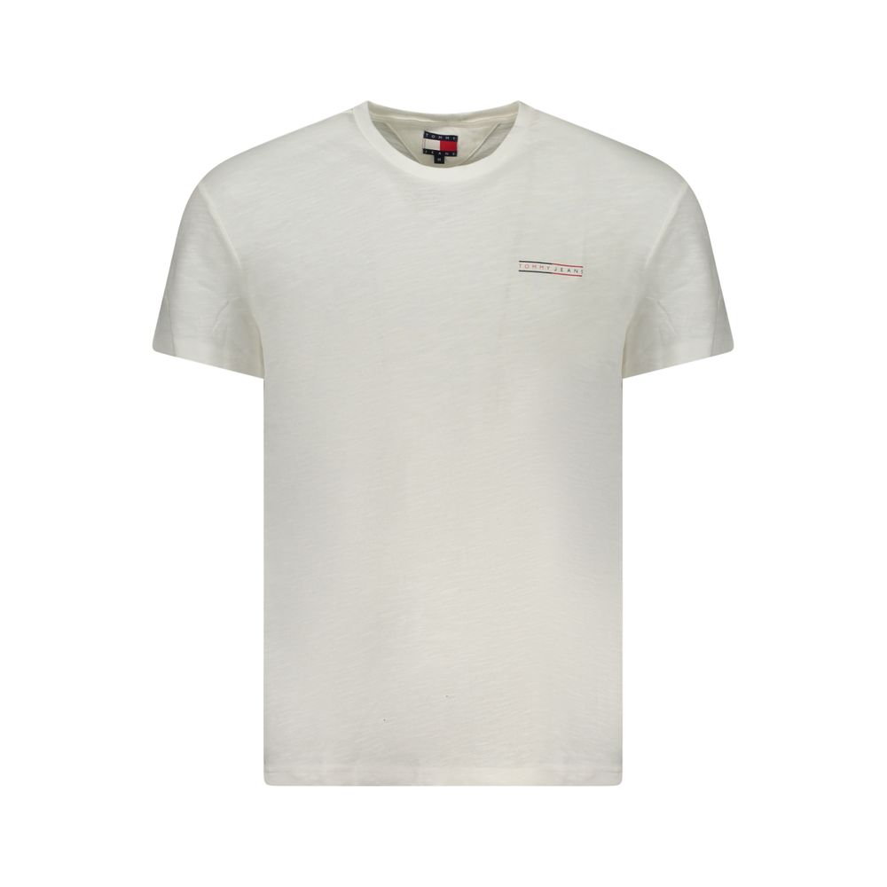 

Белая хлопковая мужская футболка Tommy Hilfiger, White