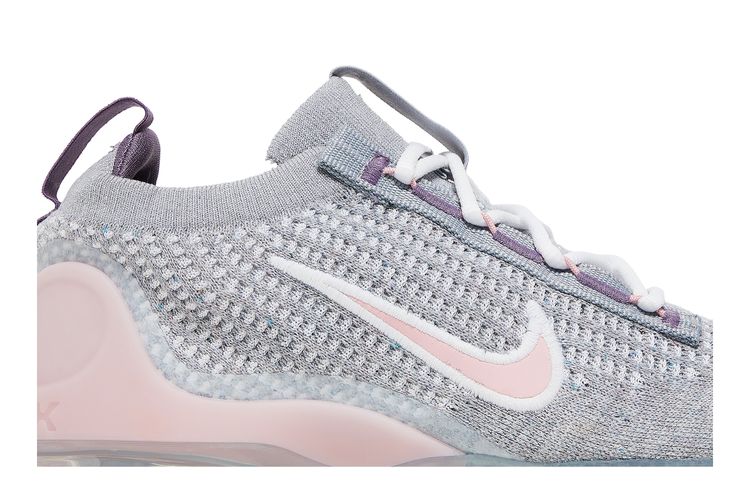 Кроссовки Air VaporMax 2021 Flyknit GS 'Wolf Grey Pink Glaze', серый — фото 2
