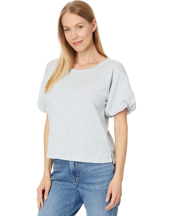

Футболка Mod-o-doc Open Neck Bubble Sleeves, цвет Silver Grip