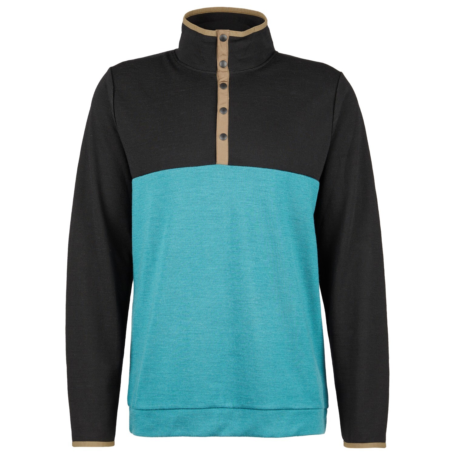 

Свитер из мериноса Stoic Merino260 MMXX Göteborg Snap, цвет Ocean Green/Black